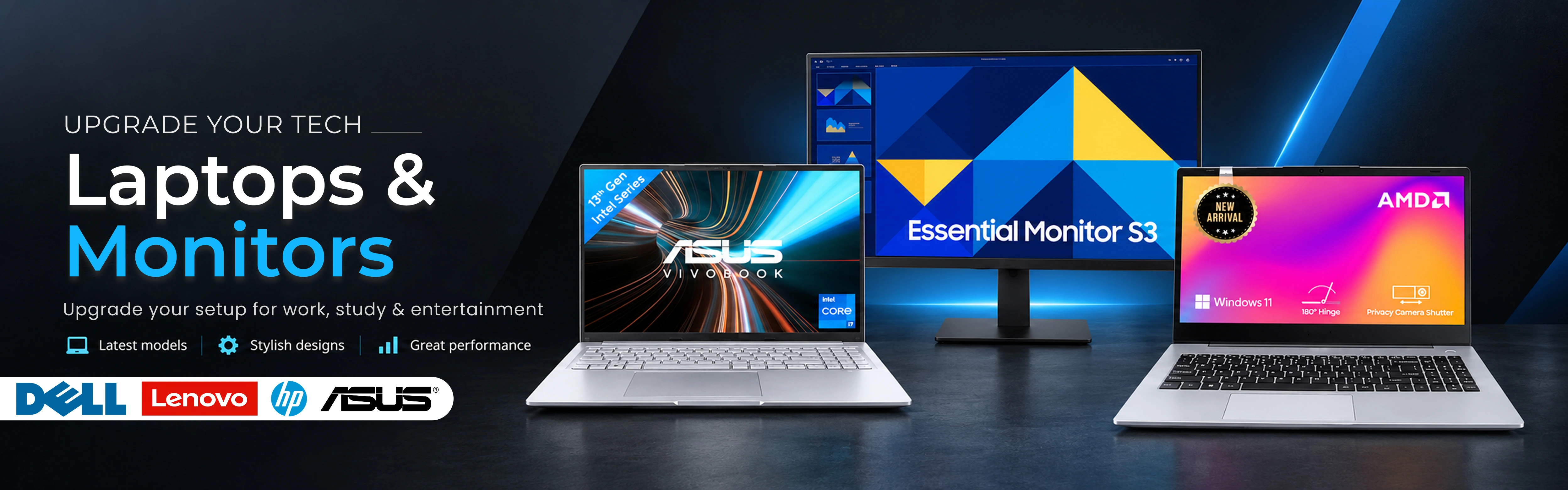 laptop and monitor